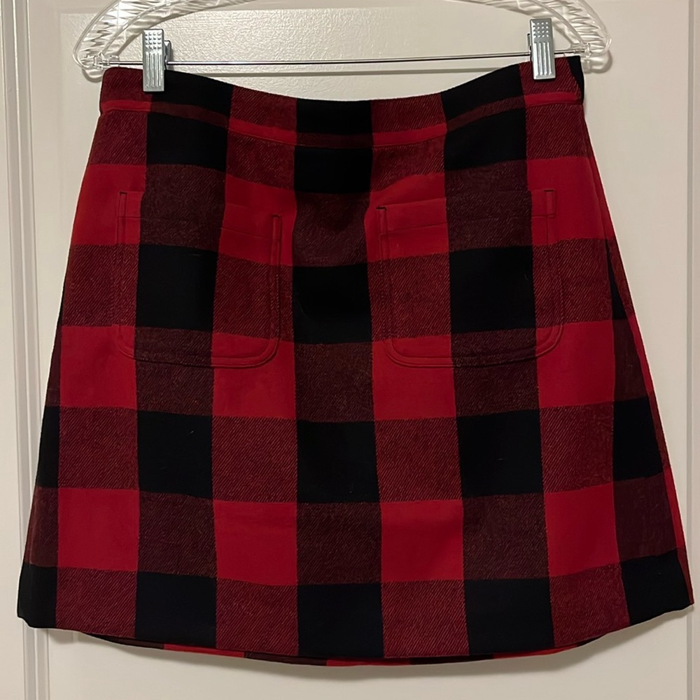 J.Crew Factory Wool Mini Skirt in Harvest Plaid - Size 8